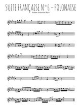 Suite française N°6 Polonaise de J-S Bach